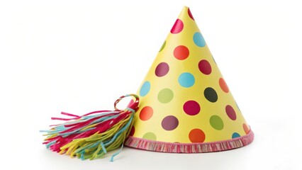 Party Hat with Tassel, Isolated on White