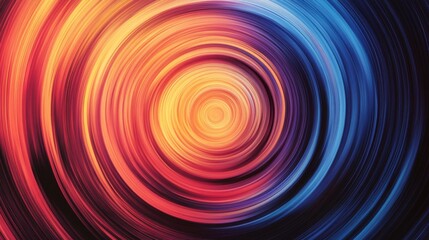 Obraz premium Abstract Swirling Circles in Vibrant Red, Orange, Blue, and Purple
