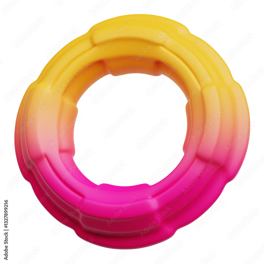 Poster gradient abstract shape 3d icon isolated on the transparent background
