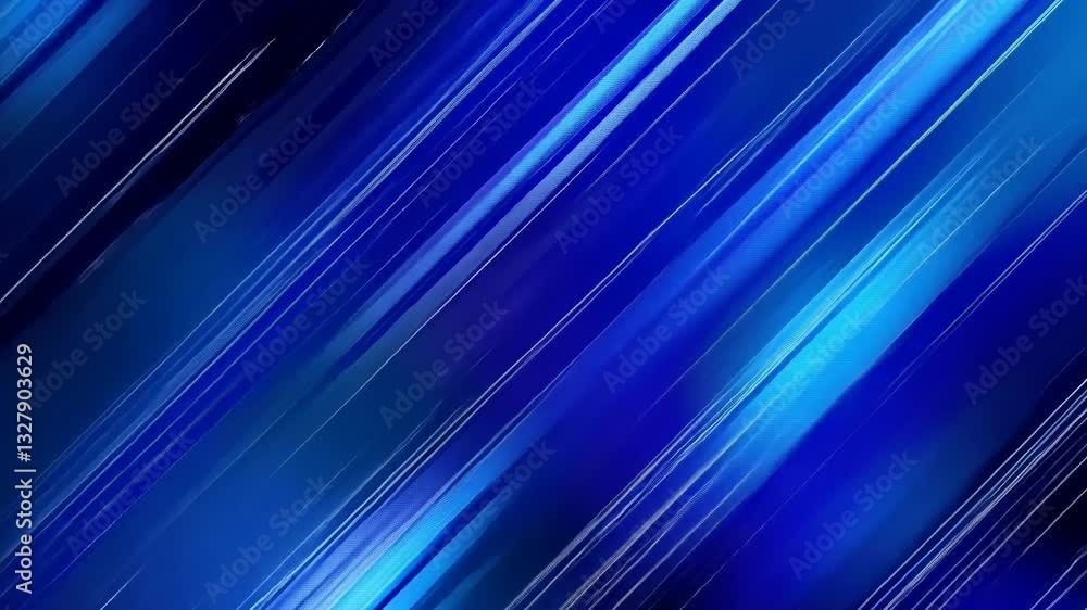 Poster diagonal, vibrant blue lines create a dynamic abstract background