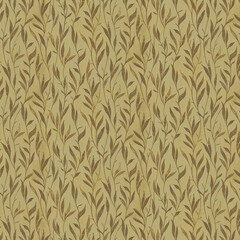 Leaf floral ornamental paper, seamless patterned fabric