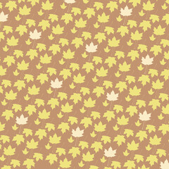 Leaf floral ornamental paper, seamless patterned fabric