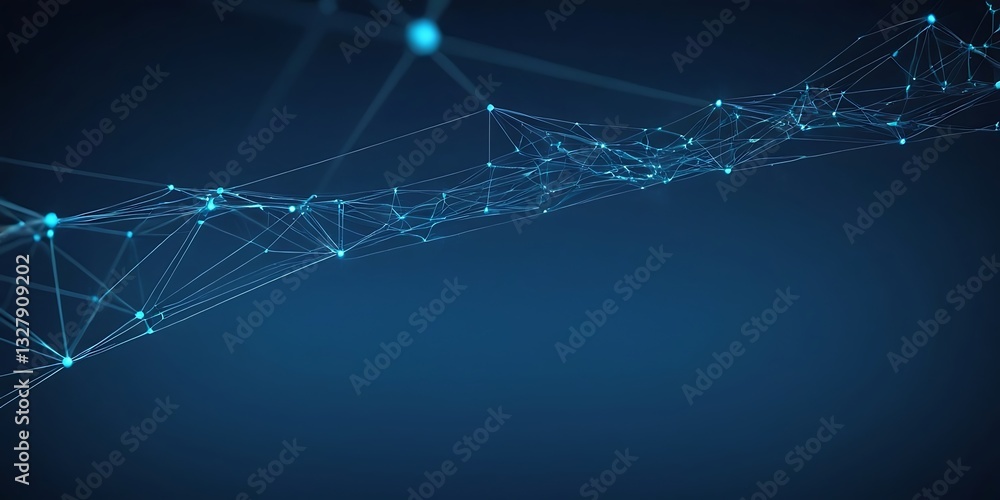 Aufkleber abstract blue background with connecting dots and lines. plexus effect. abstract science geometrical