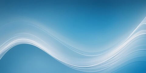 Fototapeta premium Abstract minimalist wavy background in cool blue tones. Soft, muted tones of cerulean blue and icy silver, layered translucently to create a minimalist abstract background,curve, shiny, abstract,61