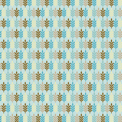 Leaf floral ornamental paper, seamless patterned fabric