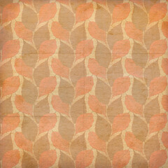 Leaf floral ornamental paper, seamless patterned fabric