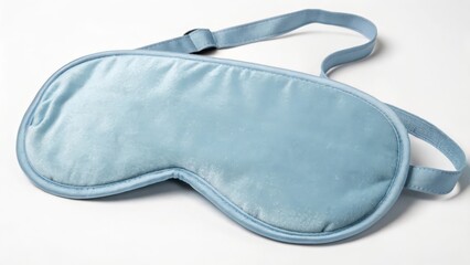 Light-Blue Sleep Mask on White Background