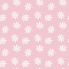 Leaf floral ornamental paper, seamless patterned fabric