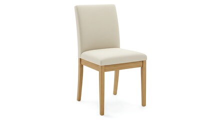 Minimalist upholstered chair on a white backdrop offering comfortable seating