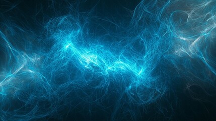 Abstract blue energy flow, glowing plasma texture, digital art.