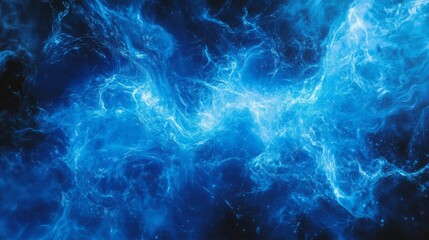 Abstract Blue Nebula Cosmic Energy Background