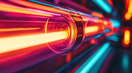 A vibrant abstract composition of colorful light and optics