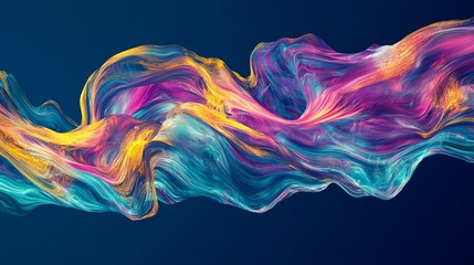 Fototapeta premium Abstract colorful flowing wave design.