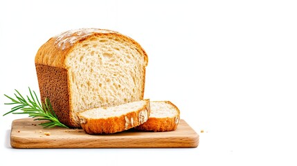 Golden Brown Sourdough Bread Slices on Wooden Board