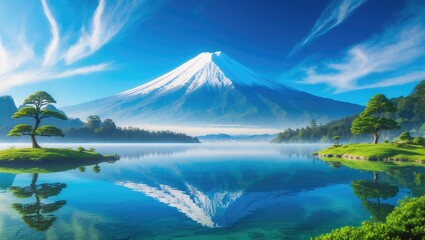 Fototapeta premium Stunning Mount Fuji Landscape
