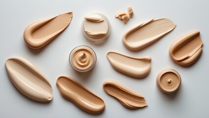 Set of nut butter displayed on a white background