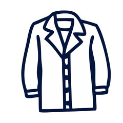 white lab coat design illustration