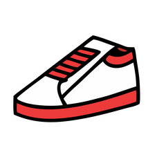 red and white shoes design illustration