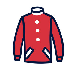 red jacket design illustration
