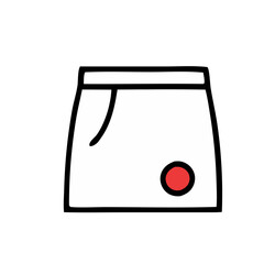 white shorts design illustration