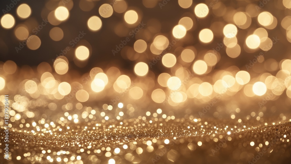 Aufkleber Defocused abstract lights shimmer and sparkle blurred background. Bokeh backdrop.