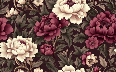  Vintage floral texture art background
