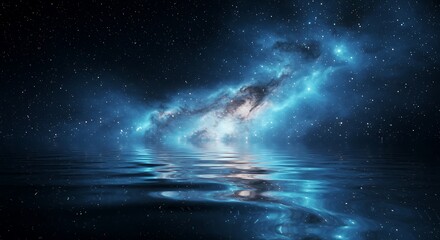 Celestial Reflection: A Night Sky Mirrored in Tranquil Waters
