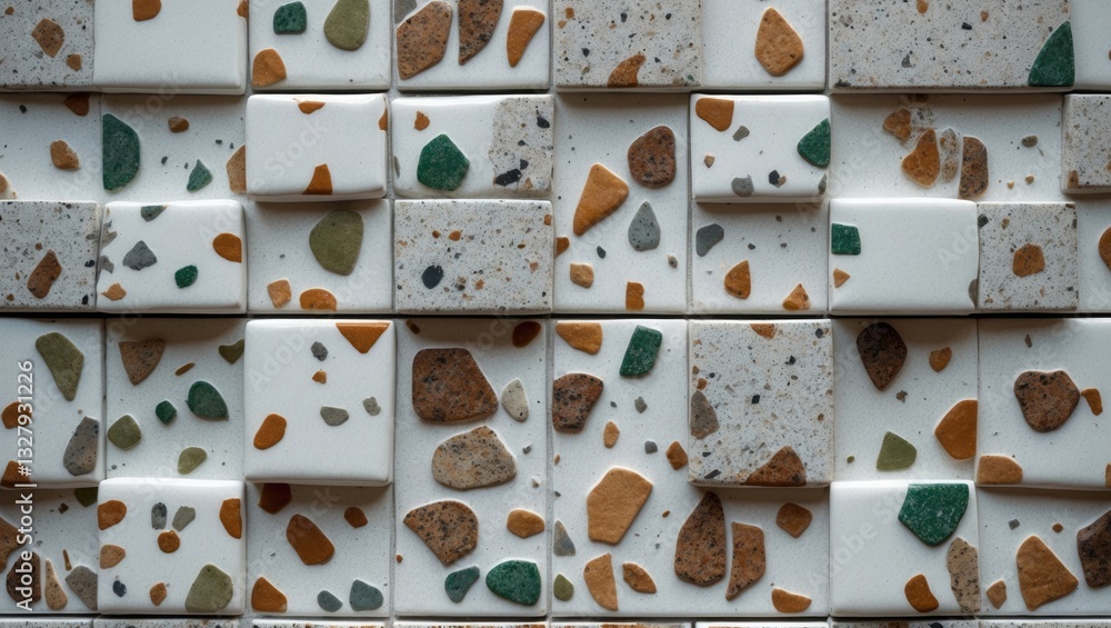 Aufkleber seamless texture of ceramic tiles featuring a pattern in the style. spotted multi-colored material l