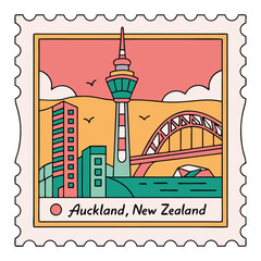 New Zealand Postage Stamp Vector