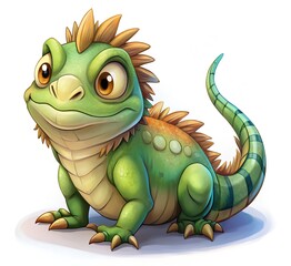 Fototapeta premium green dragon cartoon