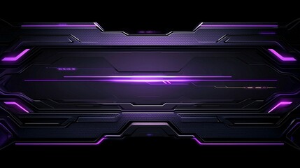 Abstract dark purple and black metallic panel with glowing lines.