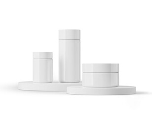 Cosmetic Containers on Display