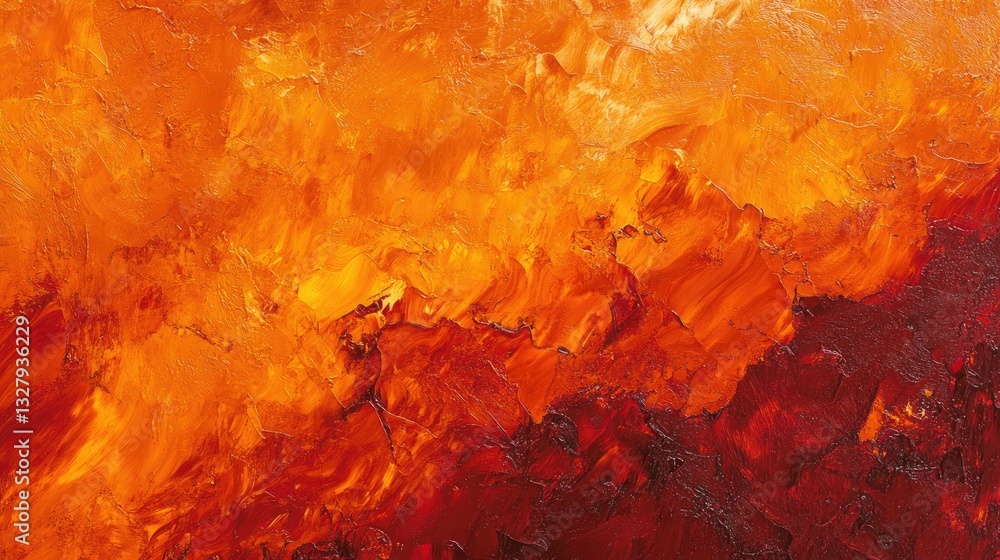 Aufkleber warm hues of orange and red interact to form a textured abstract background, creating a sense of ene