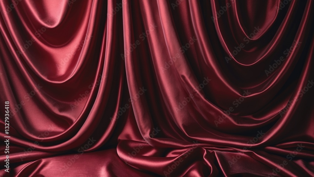 Poster black red abstract backdrop for design. silk satin. dark red fabric. curtain, drapery. color gradien