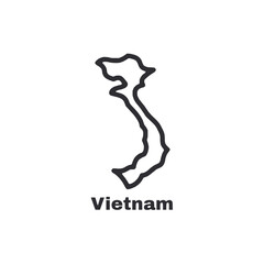 A map of Vietnam is shown in black and white