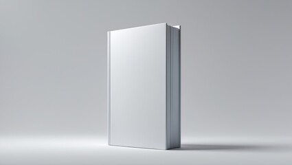 A5 book cover mockup without design, featuring front and spine, upright position.