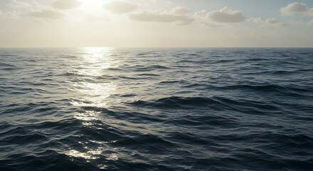 Fototapeta premium Ocean Sunset: A Serene Seascape
