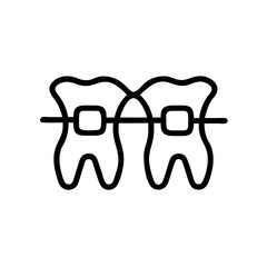 Brace design used in dental orthodontics for aligning teeth effectively and improving smiles with  clean and modern style