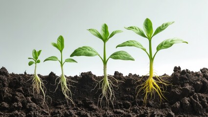 Bean Seed Germination Various Stages