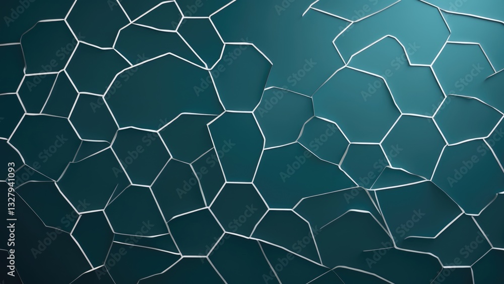Poster complex interplay of thin lines background. endless abstract white lines and geometric shapes interc