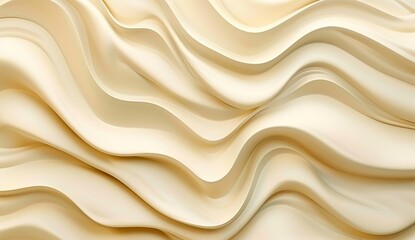 Beige Abstract Paper Cut Layers with Smooth 3D Wave Texture