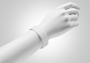 Wristband Mockup on a Mannequin