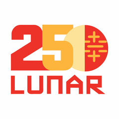 Lunar new year vector illustration of a sale sign. Happy new year.