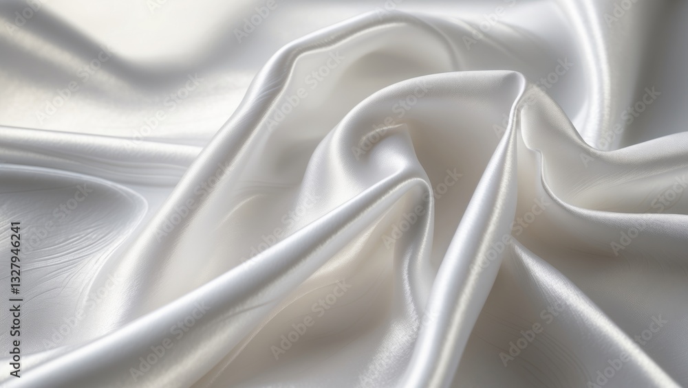 Poster glossy white pearl paper texture featuring a luminous surface and wavy patterns. the refined satin f