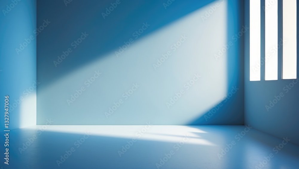 Aufkleber minimalistic simple abstract backdrop for showcasing products. light and shadow cast by windows on t