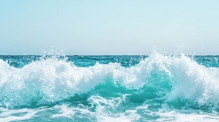 Fototapeta premium Ocean Wave Crashing: A Stunning Display of Nature's Power