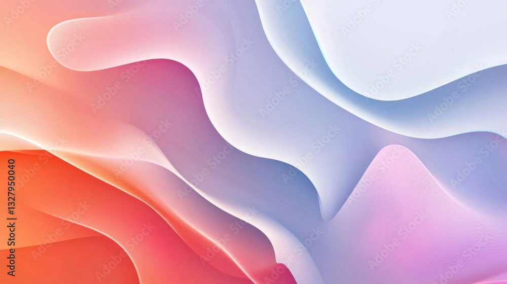 Poster abstract colorful wave background soft pastel gradient texture