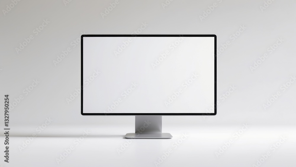 Poster computer display separated on a white background