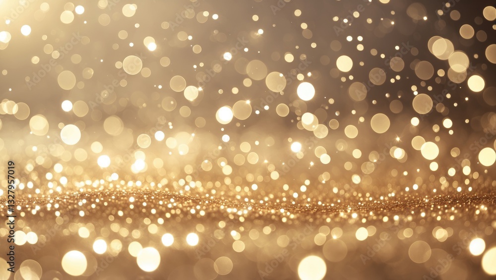 Poster cream backdrop featuring elegant bokeh particles.