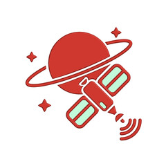 Satellite icon design template